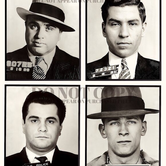 Legendary Gangsters Mugshots 8 X 10 | Rare Wise Guys Photos | Poster Art Print - Picture 2 of 2